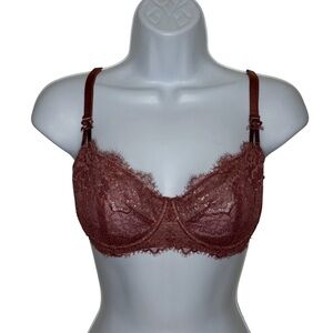 Victoria's Secret Wicked Unlined Lace Bra Dream Angels Push Up Bra 34D